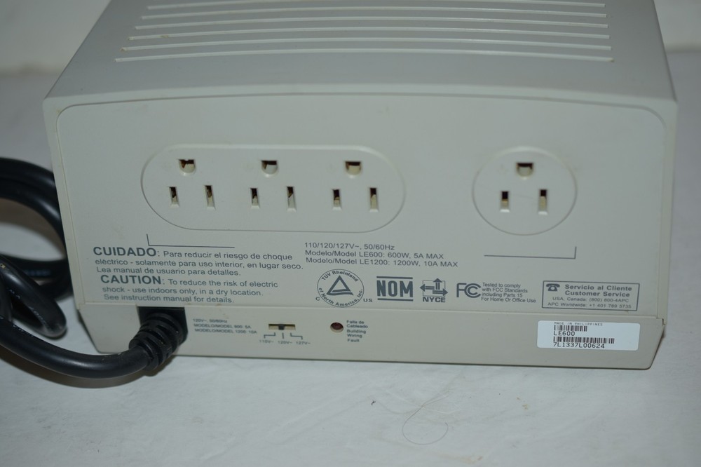 APC Line-R 600 Automatic Voltage Regulator