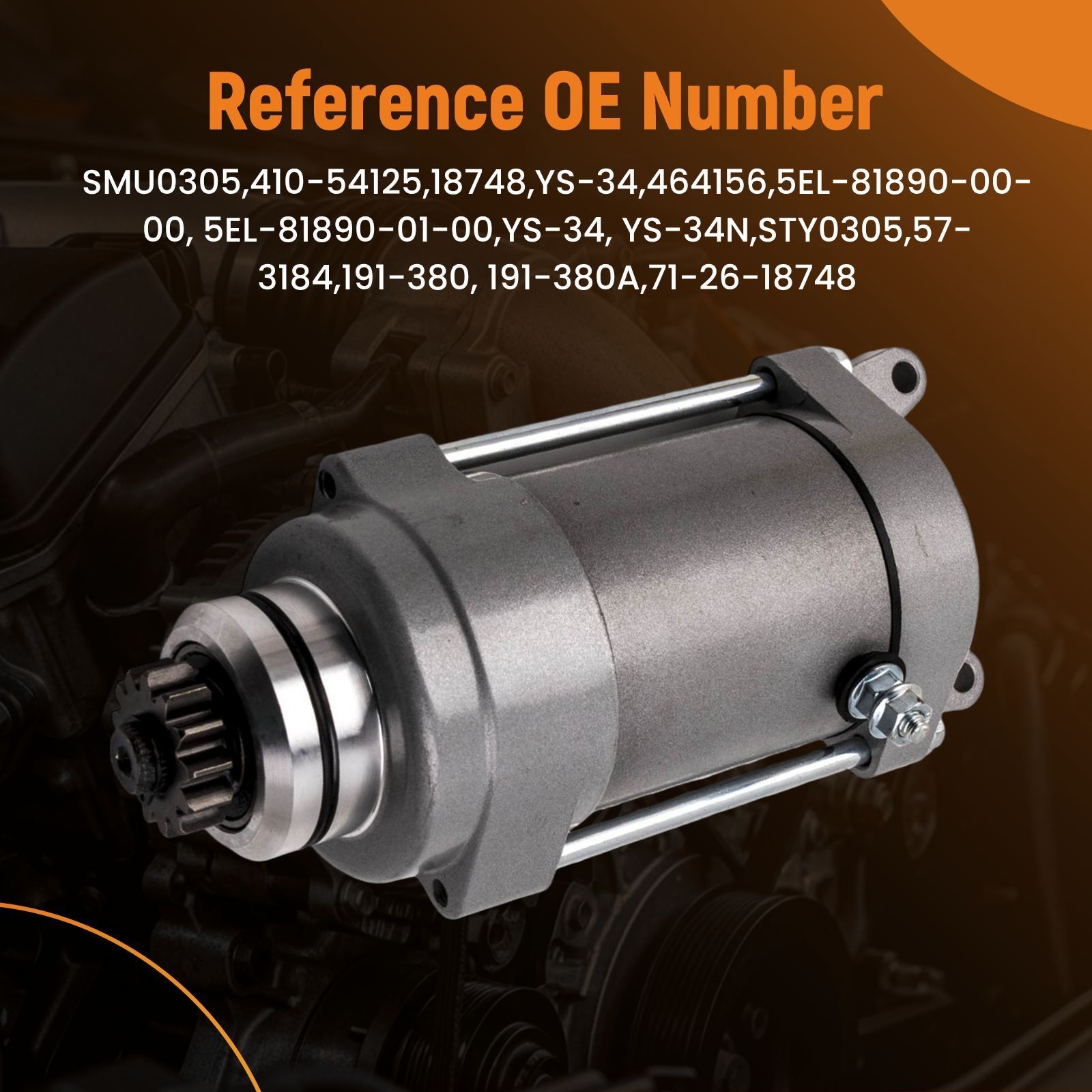 12V Starter for Yamaha 1100 XVS1100 V-Star Classic/Custom/Silverado 1999-2008