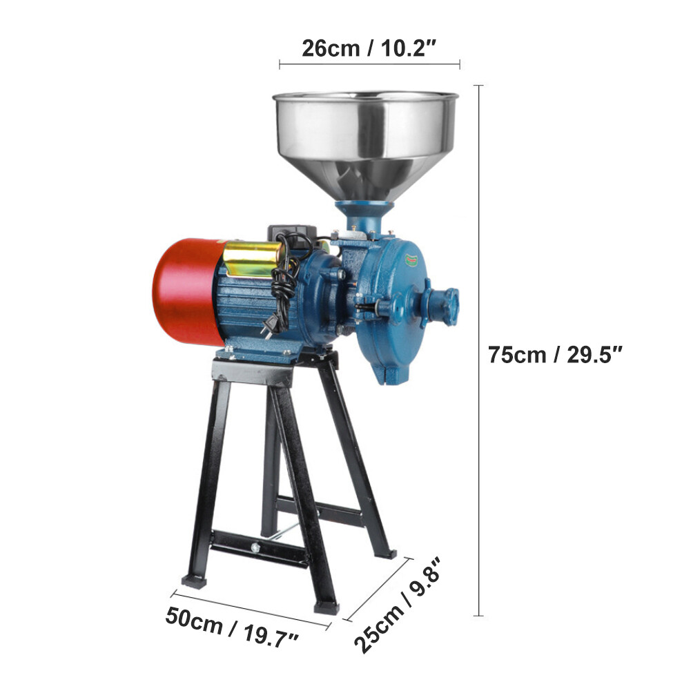 3000W Electric Grinder Mill Dry Feed/Flour Mill Cereals Grain Corn Wheat 110V