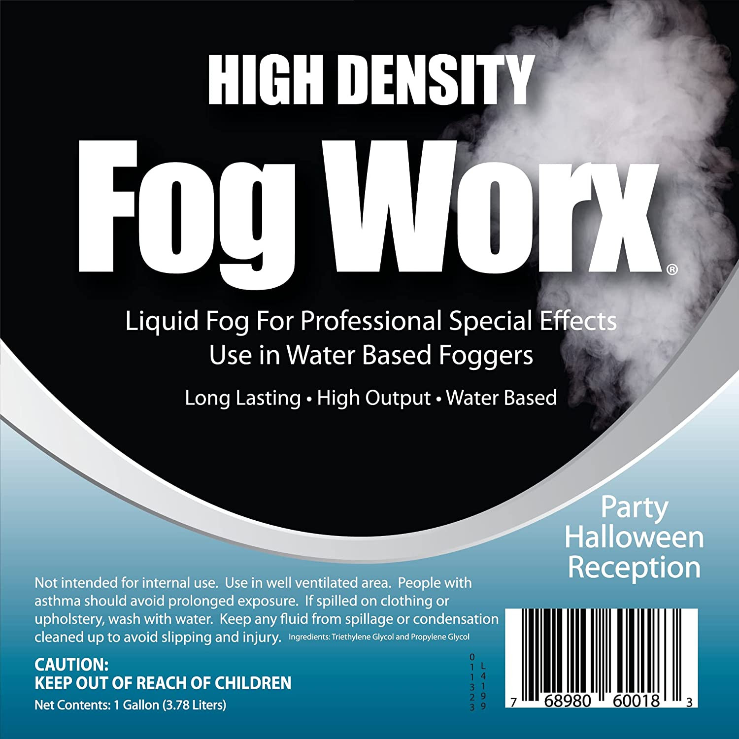 Fogworx Extreme High Density Fog Juice Gallon - Long Lasting, High Output, Odorl
