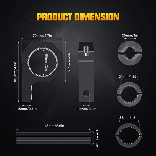 2 Pcs 1''-2'' Mounting Bracket Kit LED Off Road Light Horizontal 2 x Brackets