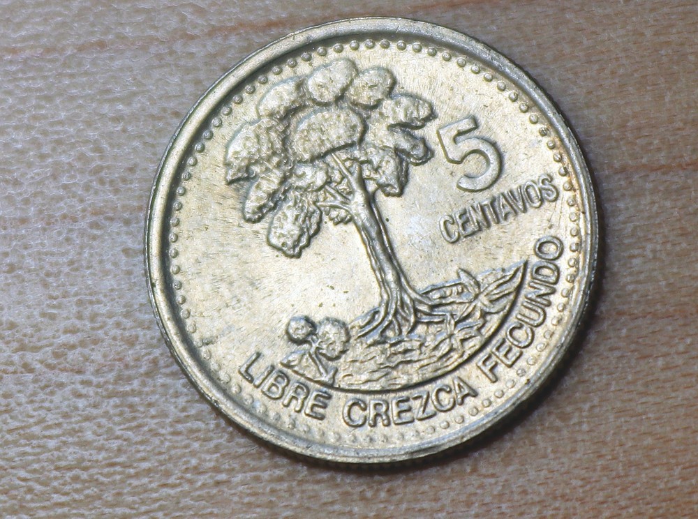 2000 Guatemala 5 Centavos Kapok Tree