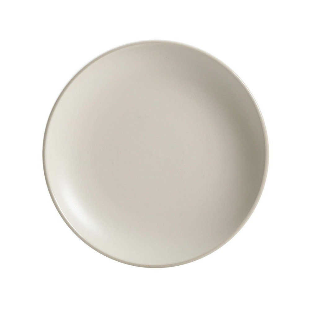 12-Piece Dinnerware Set Kitchen Table Serving Plates Bowls Stoneware Cream Beige