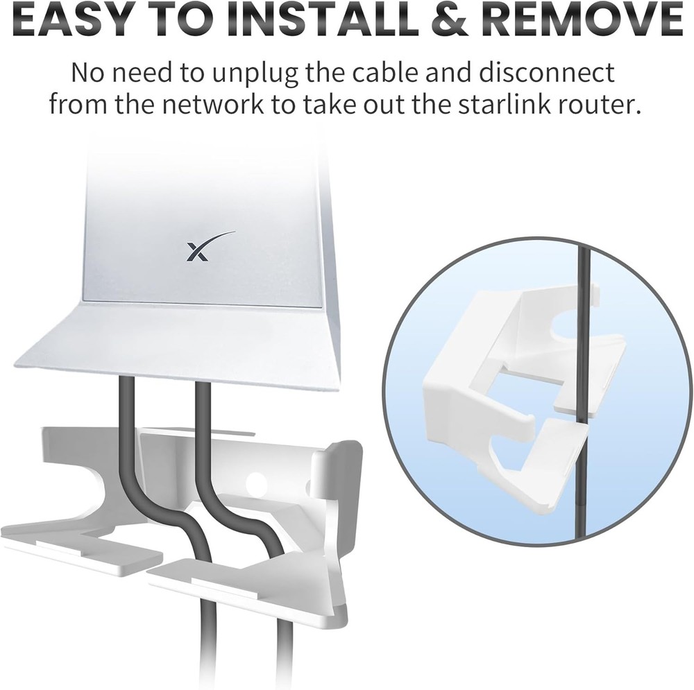 Minimalist Wall Holder for Starlink Extensions - Elevate Your Wi-Fi Experience