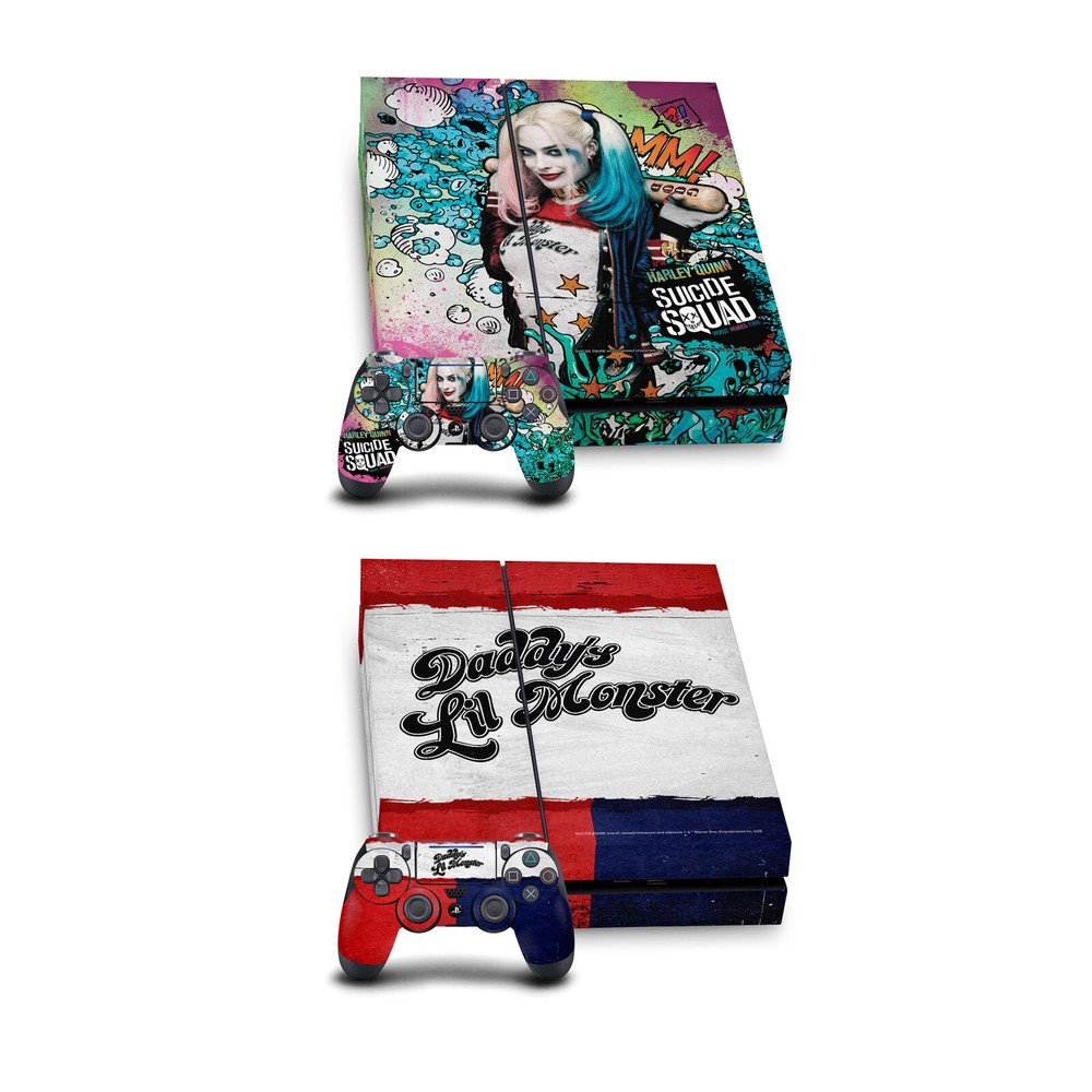 SUICIDE SQUAD 2016 GRAPHICS VINYL SKIN DECAL FOR SONY PS4 CONSOLE & CONTROLLER