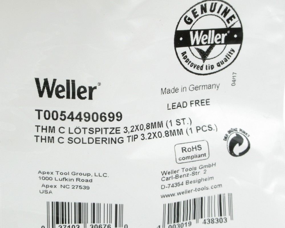 Weller THM C Chisel Soldering Tip