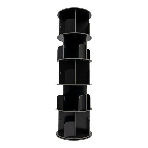 360° Rotating Bookshelf 5-Tier Bookcase Storage Shelf /Freestanding Display Rack