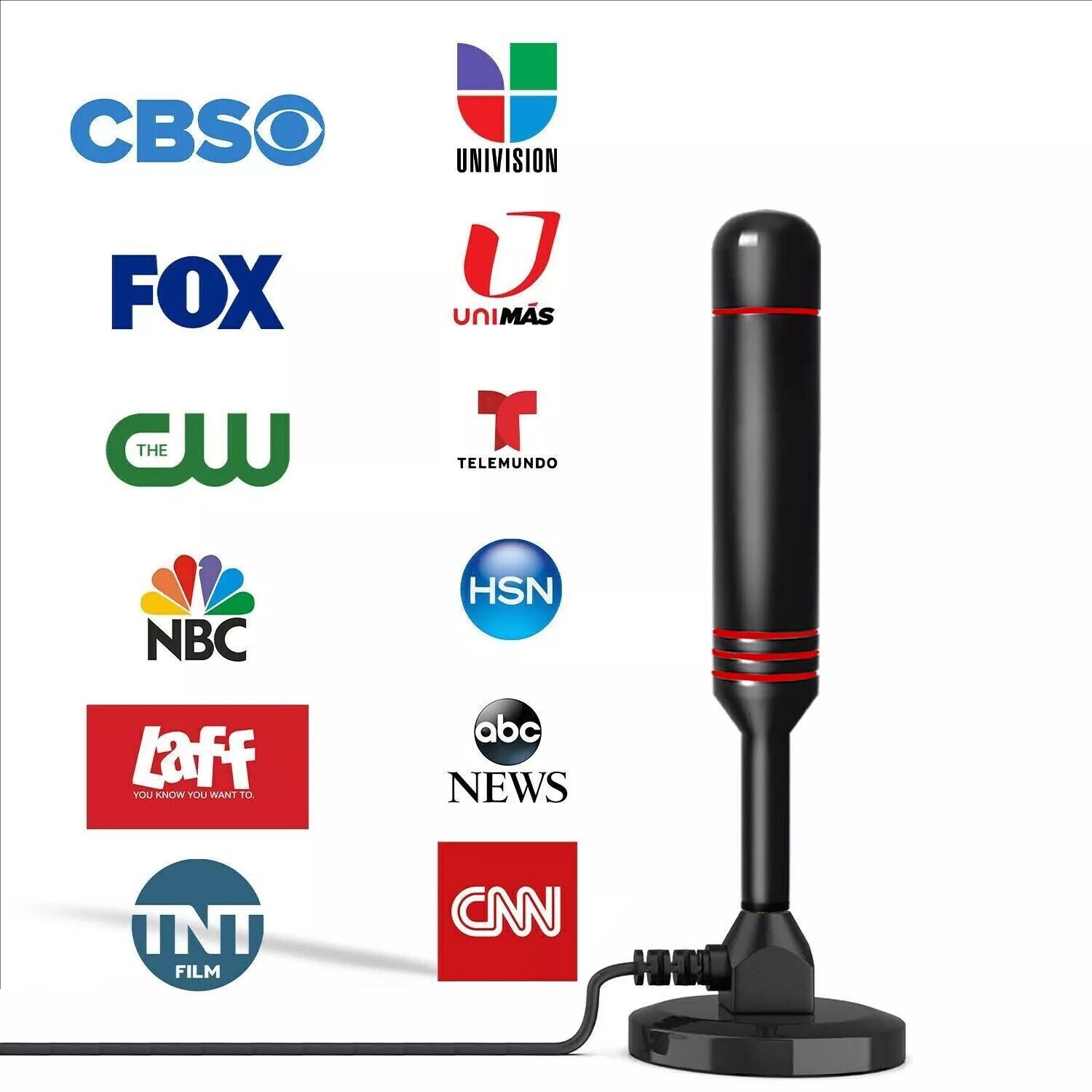 4K Clear HD TV Antenna Indoor Free Digital TV Channels Signal Amplifier Booster