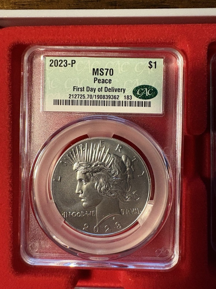 2023 PEACE SILVER DOLLAR CAC MS70 FIRST DELIVERY