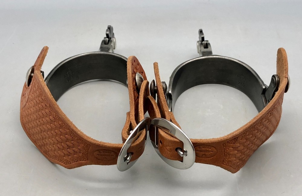 J.D. Moss Bull Theme Double Mounted Spurs