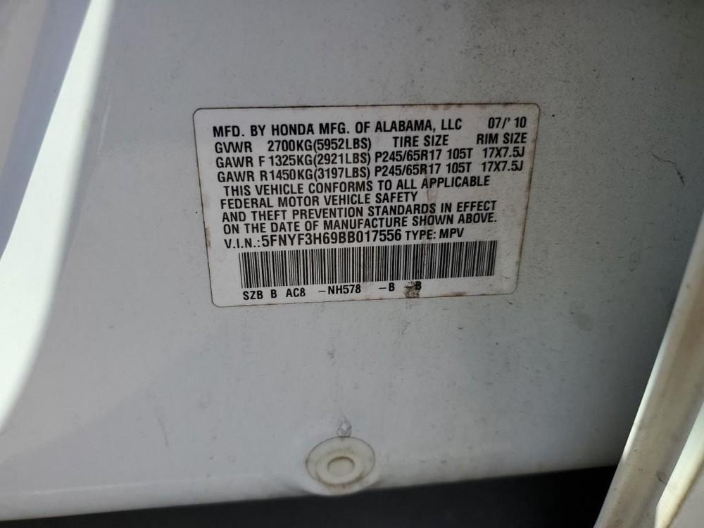 PILOT 2011 Glove Box 4866026