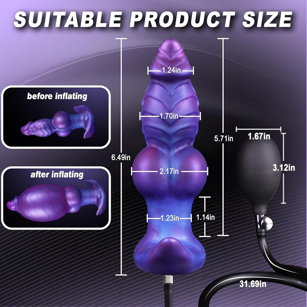 Inflatable Butt Plug Large Butt Plug, Inflatable Dildo Knot Plugs XL Buttplug Pr