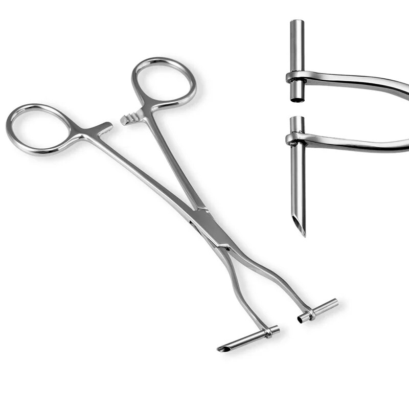 Bucket End Tragus Type Forceps 6" Body Piercing Tool