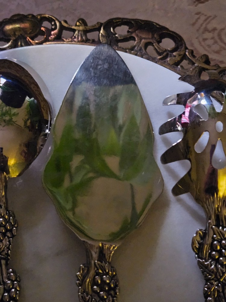 Godinger Silver Plated Grapevine Collection Cake/Pie/Dessert Server & Spoon Set