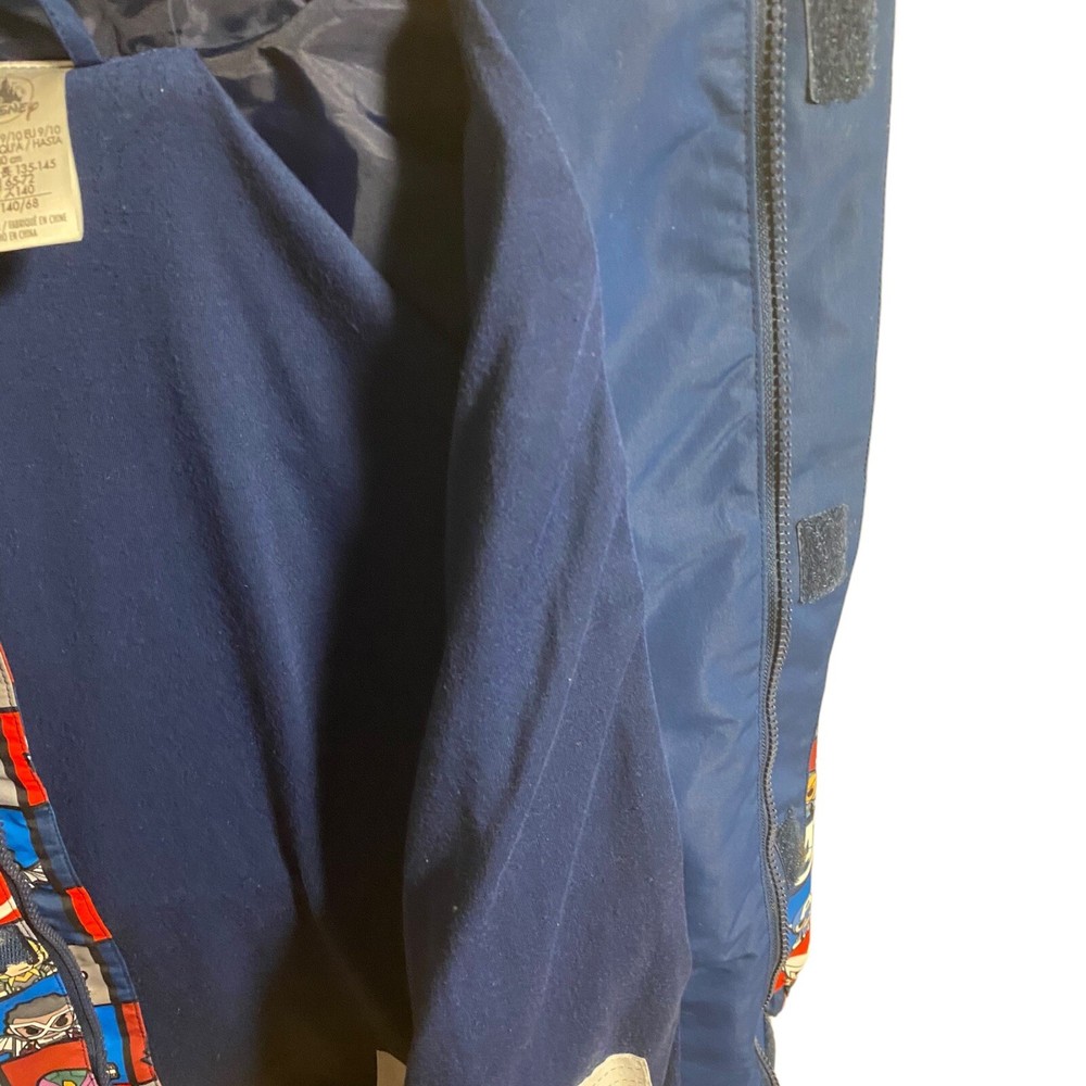 RARE Disney Store Marvel Avengers Packable Raincoat 9/10 Jacket Coat Backpack