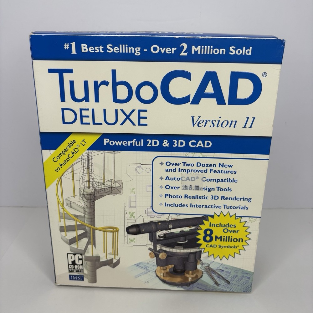 TurboCAD Deluxe Version 11 For windows 2000 /XP 2D & 3D CAD