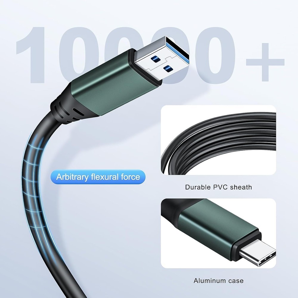 6Ft USB 3.0 to USB-C Link Cable for Oculus/Quest – High-Speed Data Transfer