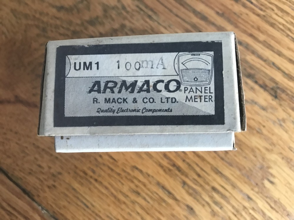 ARMACO Analog Panel AMP Current Ammeter Meter 0-100mA DC
