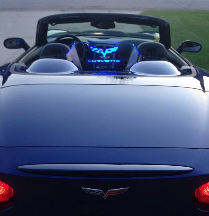 WindRestrictor® Wind Deflector screen blocker for C6 Corvette Convertible blue
