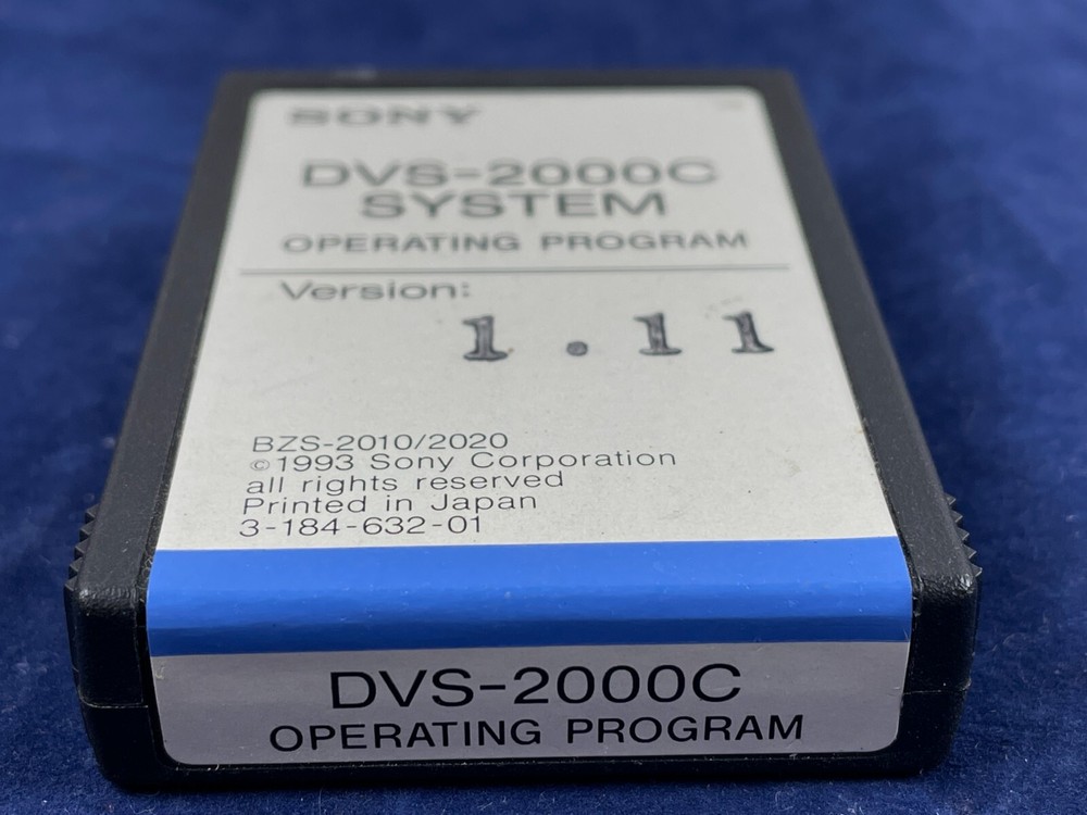 Sony DVS-2000C System Operating Program Version 1.11 3-184-632-01
