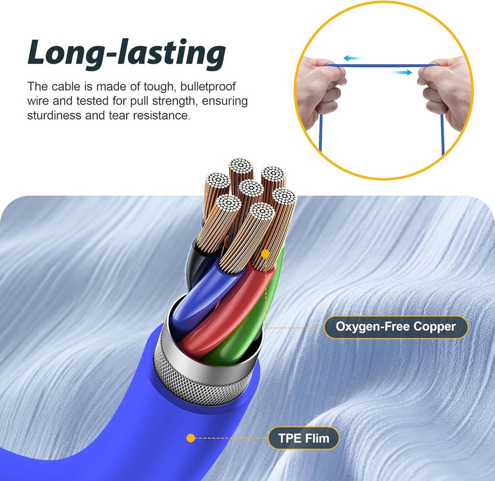 2 Pieces Replacement Earbuds Cables for Work Earbuds Bluetooth