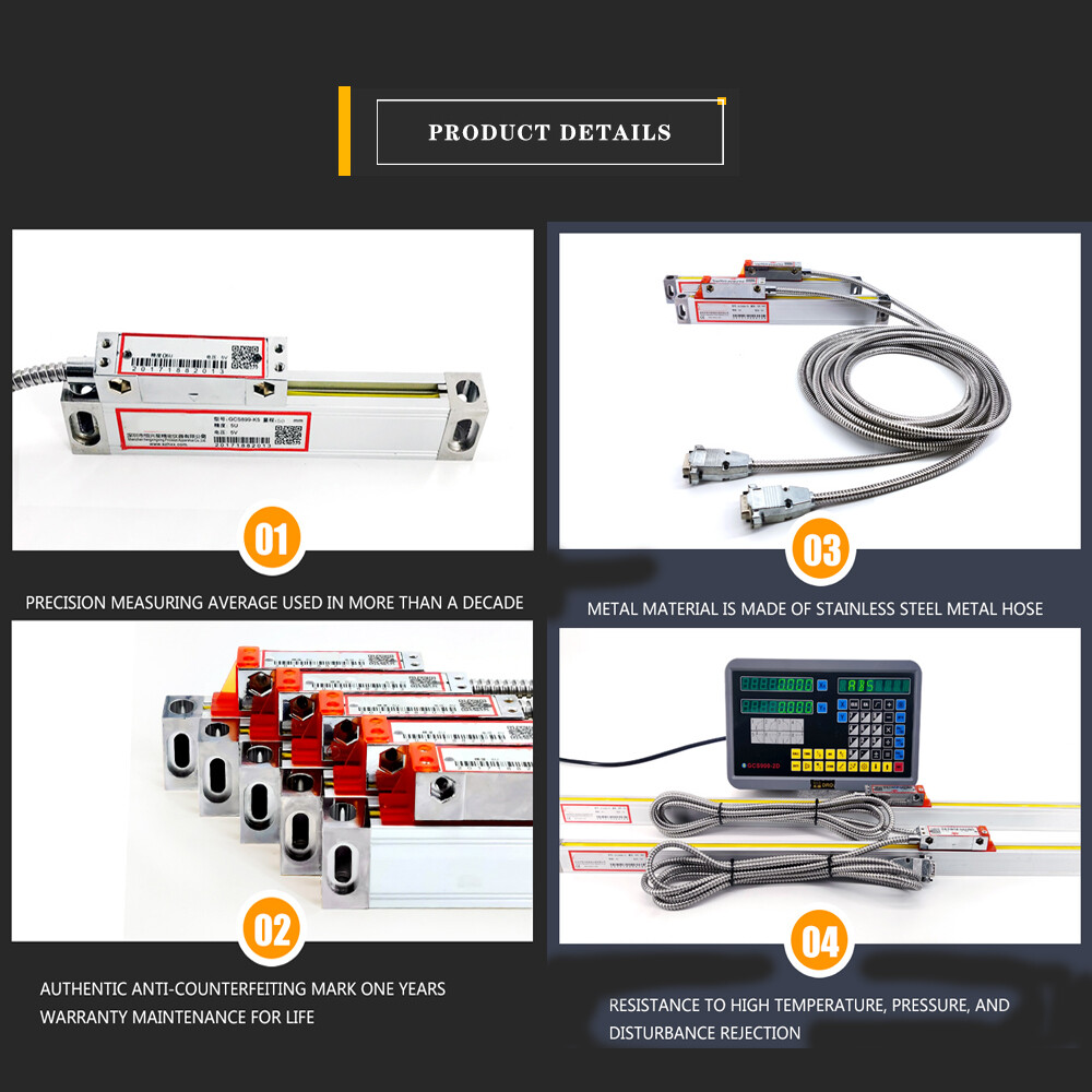 iMeshbean DRO 2 Axis Digital Readout + 5micron GCS900-2D Linear Scale Encoder