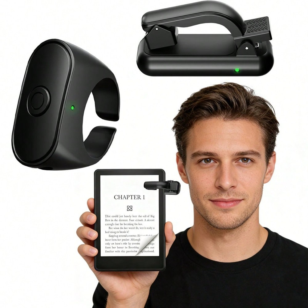 Page Turner Ring for Kindle,Remote Control for iPhone iPad Android Tablets E-Rea