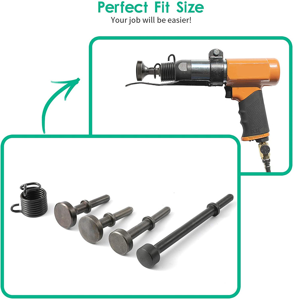 5 Pcs Smoothing Pneumatic Air Hammer Pneumatic Chisel Bits Tools Kit