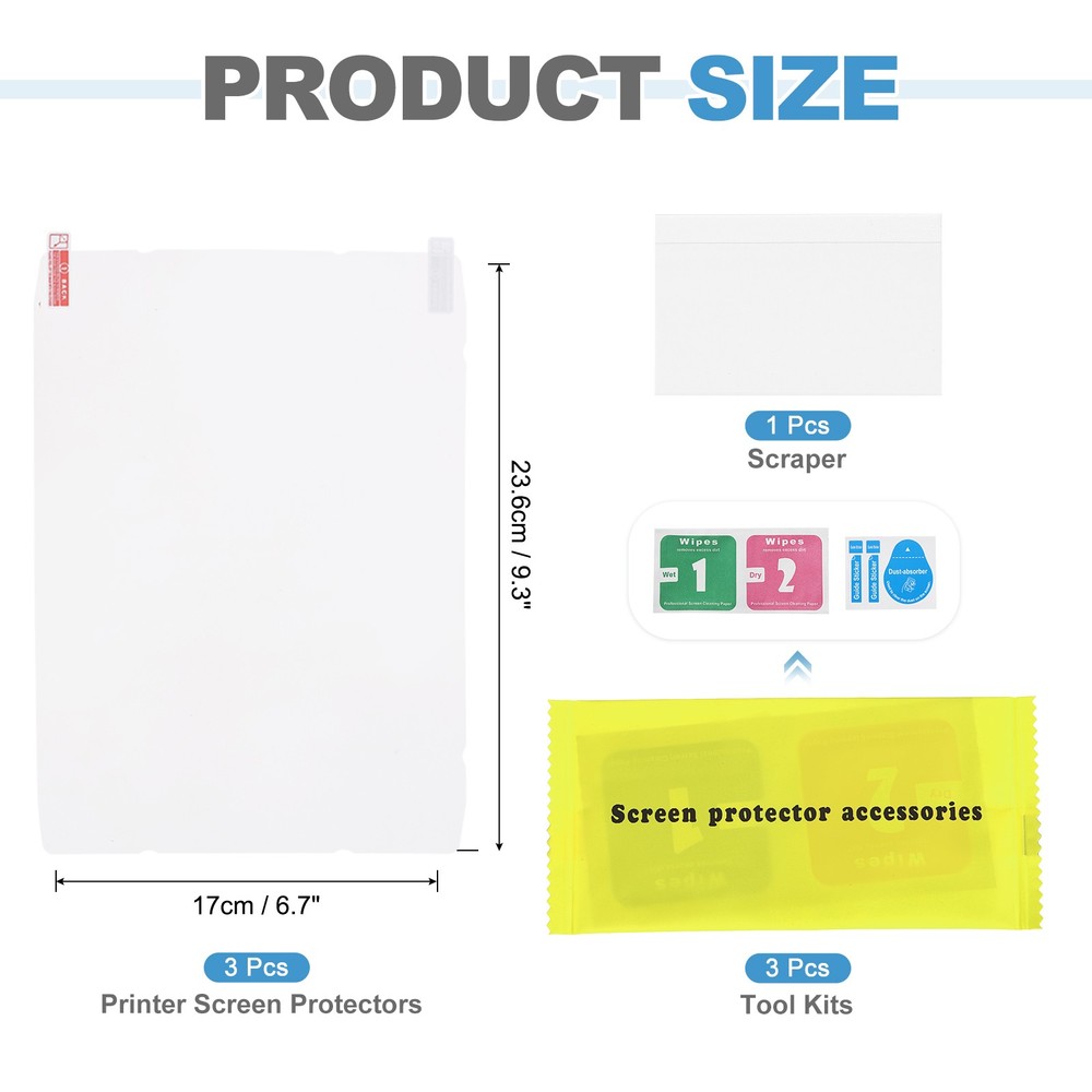 3Pcs Printer LCD Screen Protector, 11.3" Scratch-Resistant Protective Films