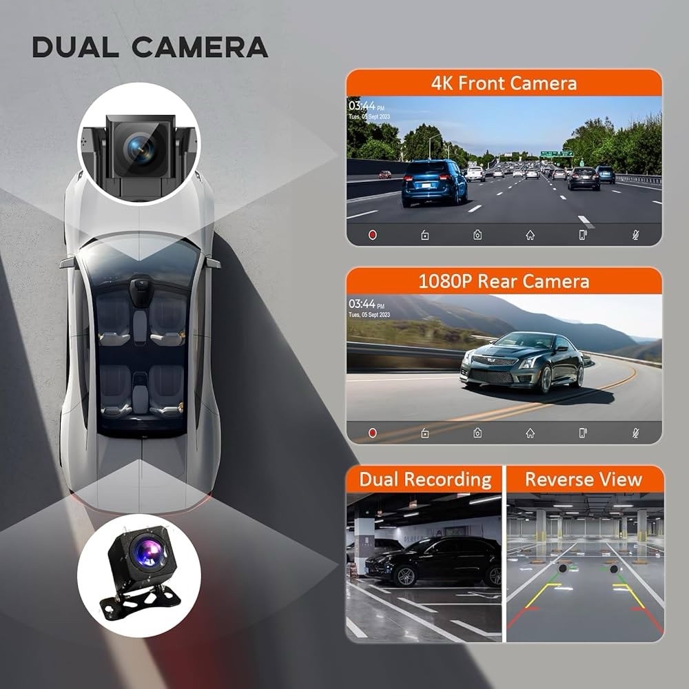 Largest 11.5" Portable Carplay Screen for Car, 4K Wireless Car Play & Black