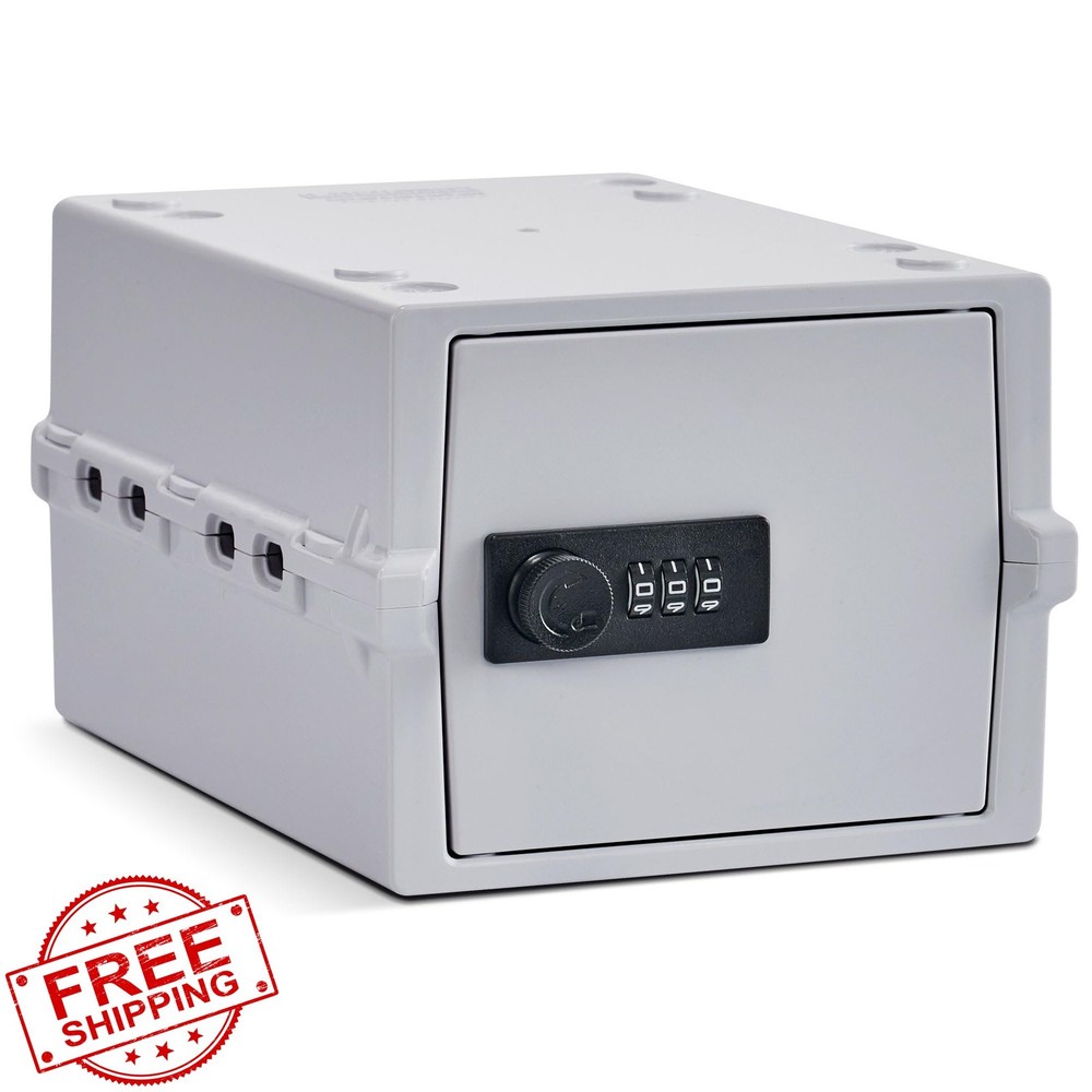 Lockabox Mini Combination Lock Box, Opal White, Small Item Storage
