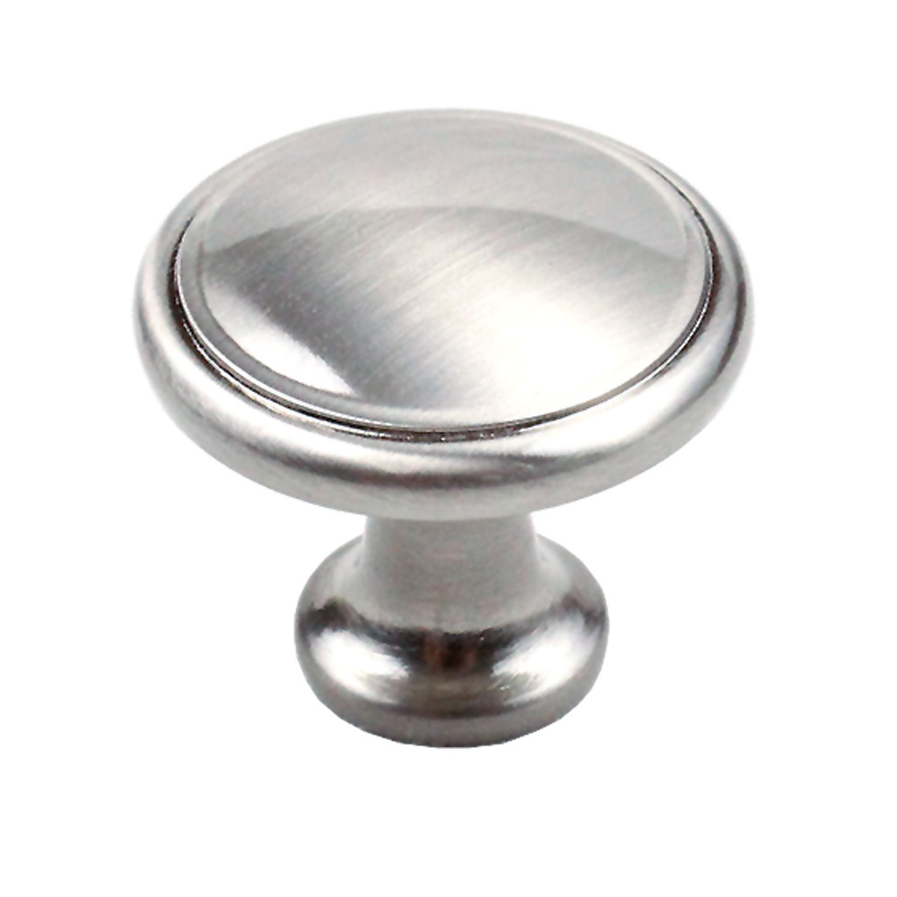 10 PACK Brushed Nickel Round Knobs Kitchen Bath Cabinet Hardware Pull Disk Style