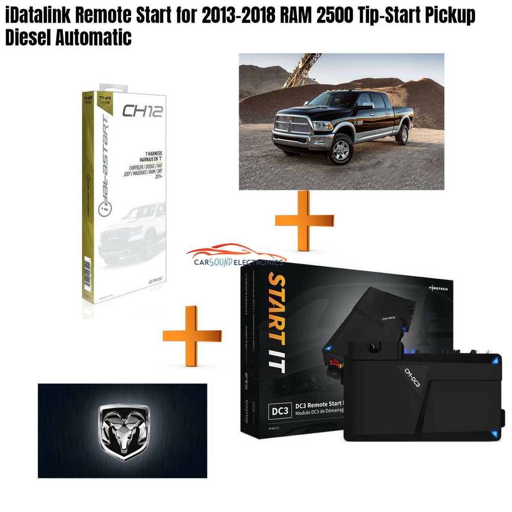 iDatalink Remote Start for 2013-2018 RAM 2500 Tip-Start Pickup Diesel Automatic
