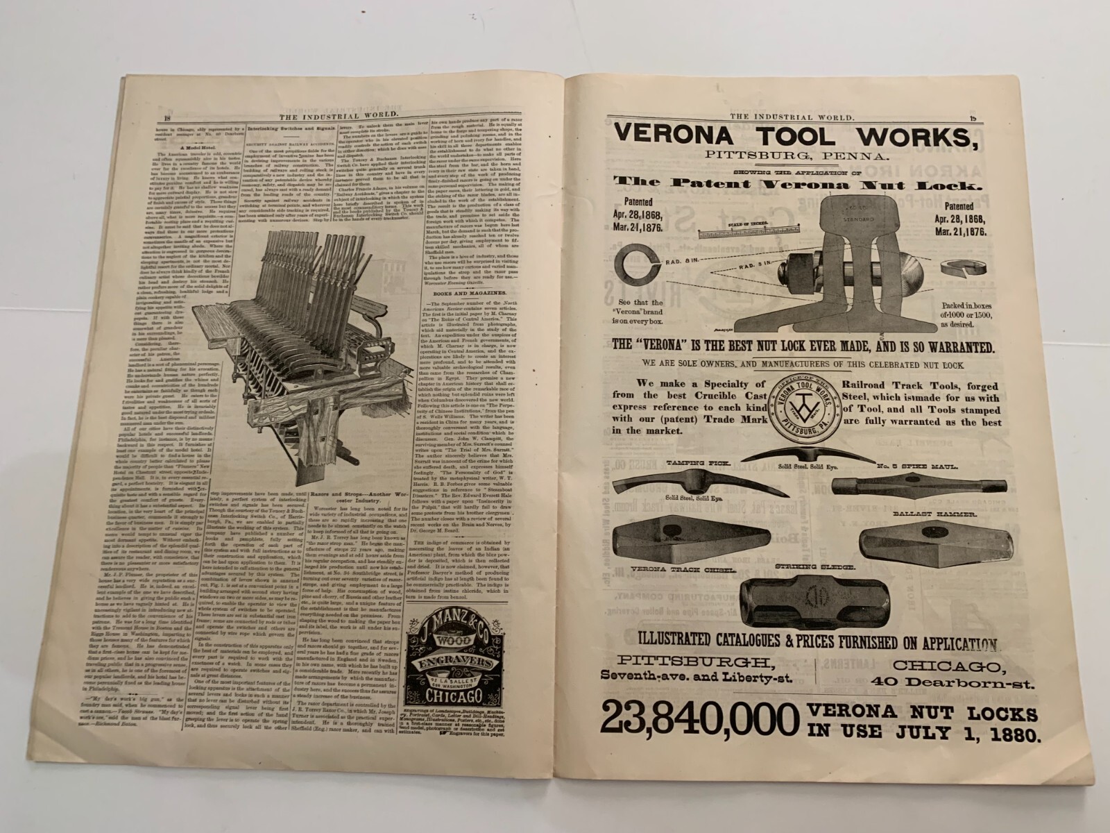 1880 Commercial Industrial World Advertiser Magazine Chicago September 2 1880