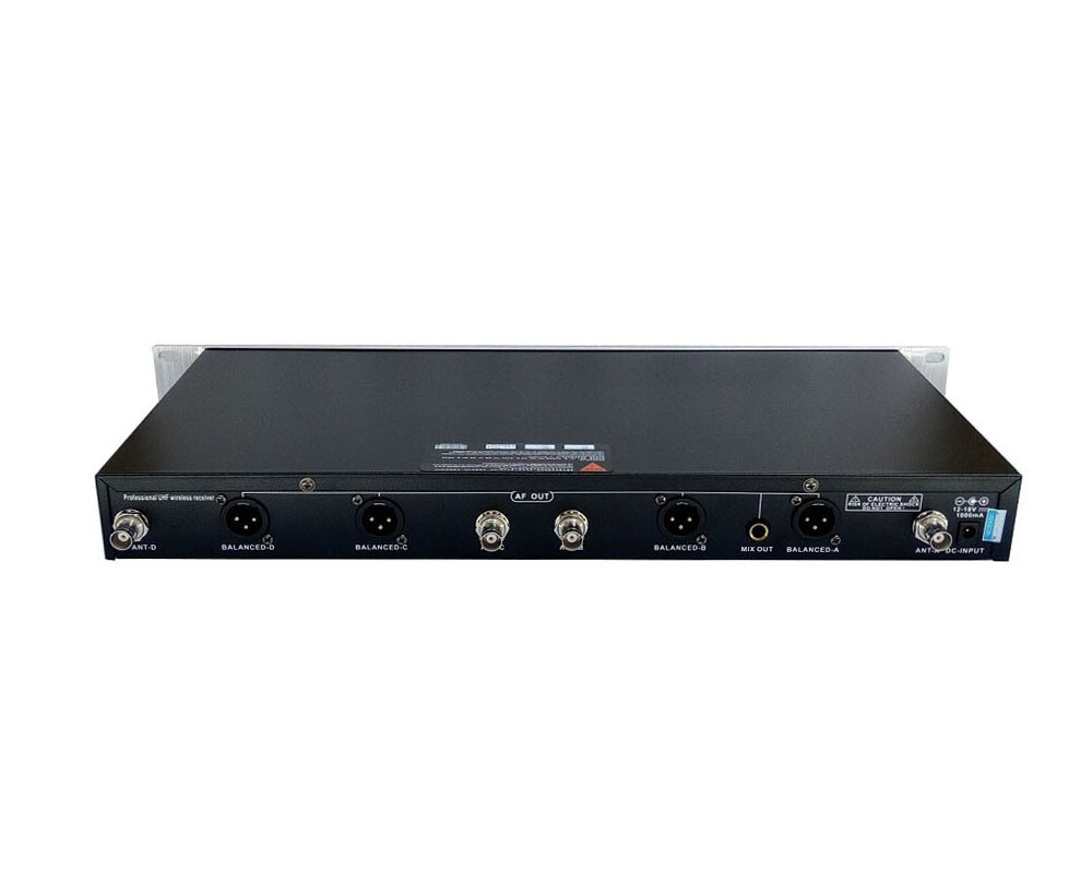 4 Channel UHF True Diversity Digital Wireless Headset Microphone Unidirectional