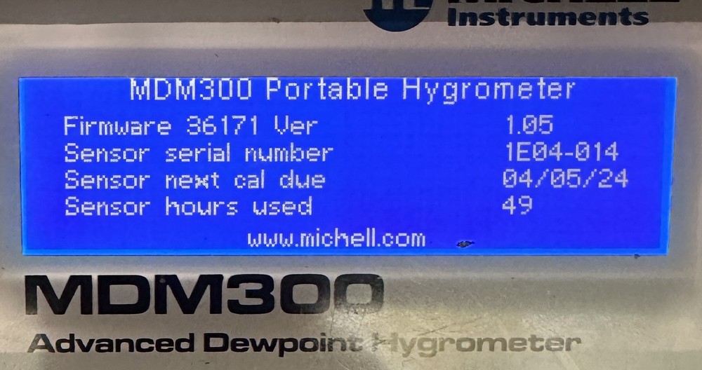 Michell Instruments MDM300 Advanced Dewpoint Hygrometer -60/+20Cdp *49 hours!*