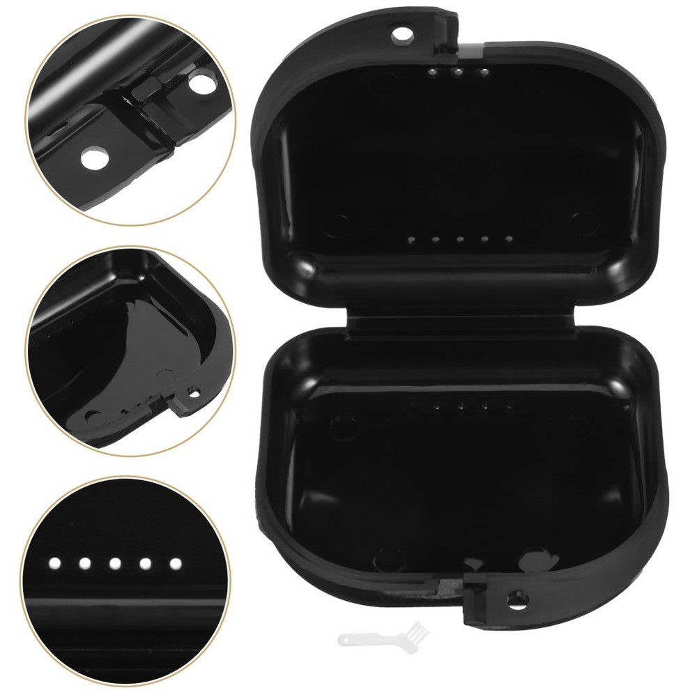 Convenient Denture Box Retainer Container Leakproof Case for Cleaning