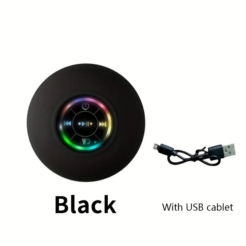 Bluetooth Wireless Speaker Audio Waterproof for Shower Room Kitchen Suction cup