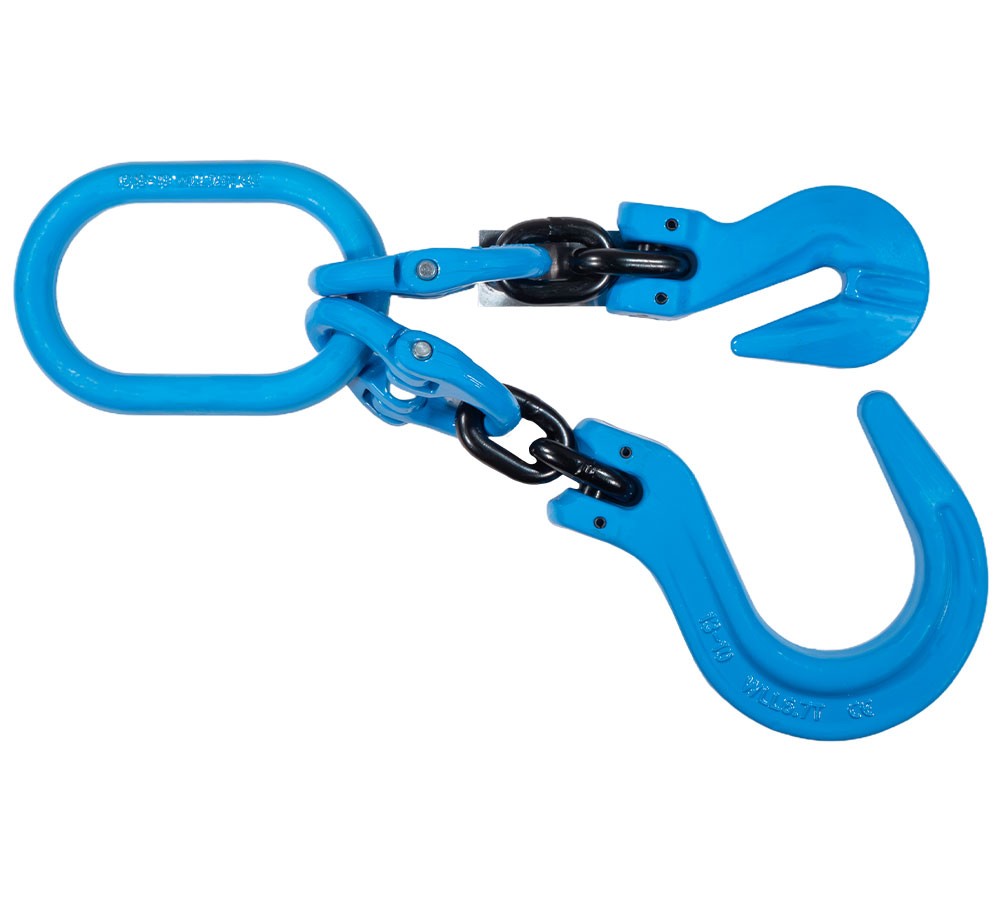 1/2" G100 Recovery Chain Adjustment w/ Foundry & Grab Hook 15000 lbs WLL Blue