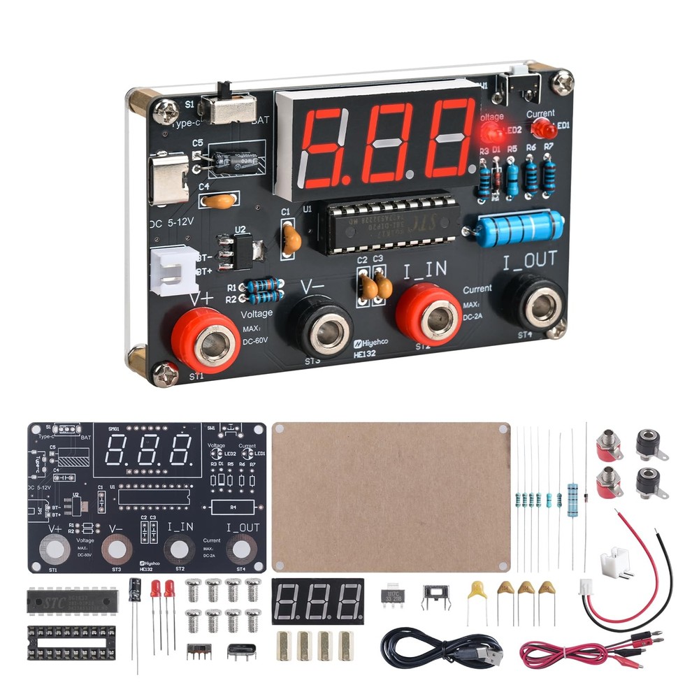 DIY Digital Voltmeter & Ammeter Soldering Practice Kit, DC Voltage Current Me...