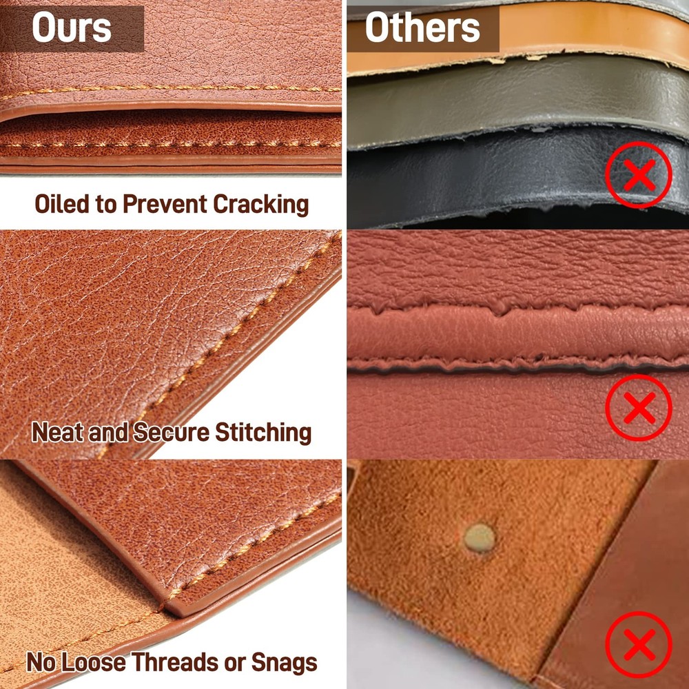 QiXin Brown PU Leather File Folder for Documents,Important 1 PC, Brown-string