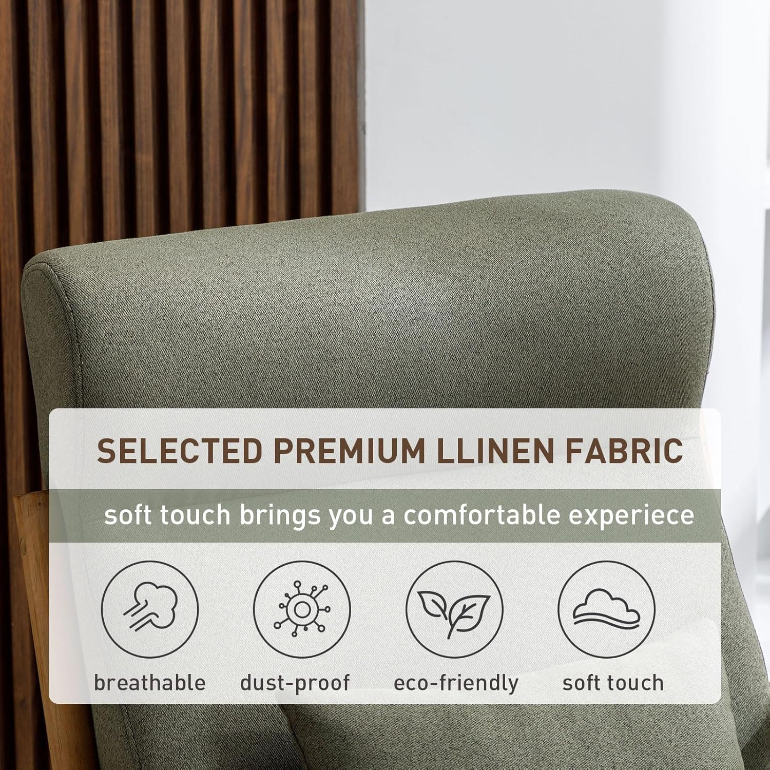 ANJ Mid Century Modern Accent Chair with High Back, Single Lounge Armchair with