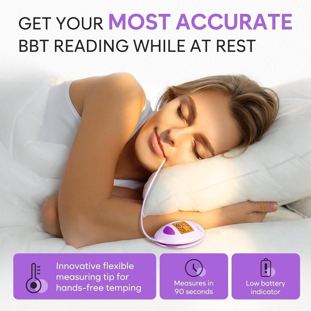 Premom Basal Body Thermometer – BBT Ovulation Tracker with App Sync, EBT-380