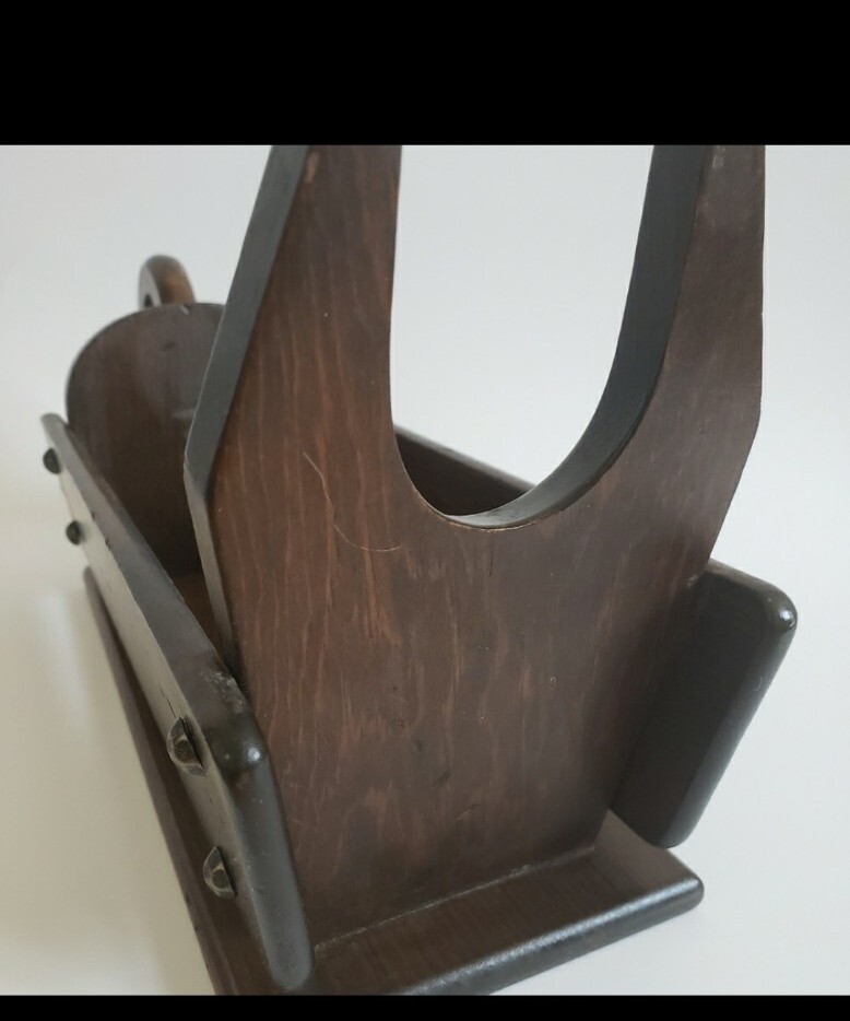 Midcentury Solid Wood Handmade Sledge Bottle Holder