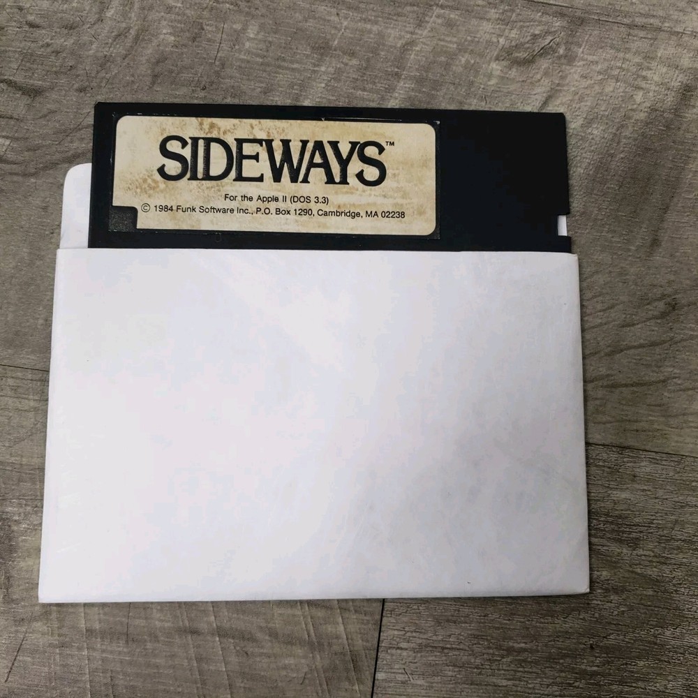 Sideways 1984 Funk Software Apple II (Dos 3. 3) Computer Rotate Spreadsheet