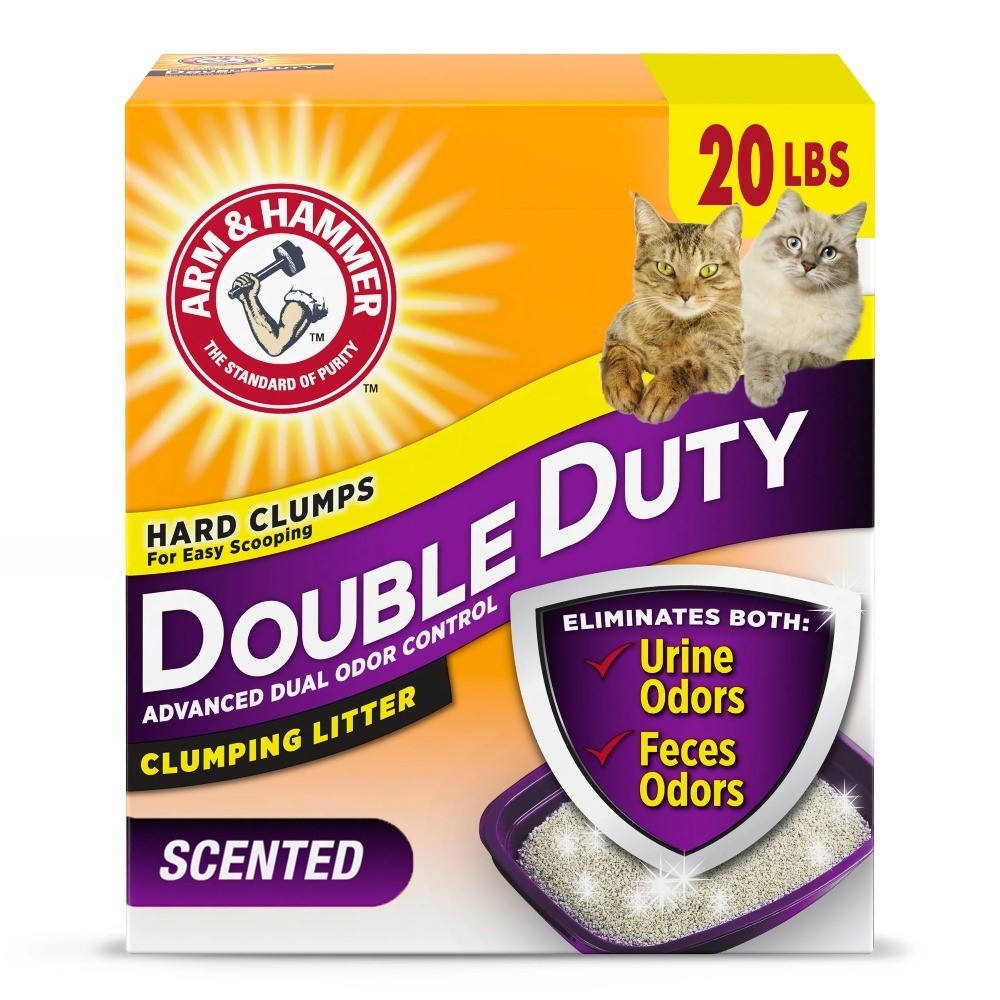 Clumping Cat Litter with Advanced Odor Control Scented Litter 20 lb 2 Pack