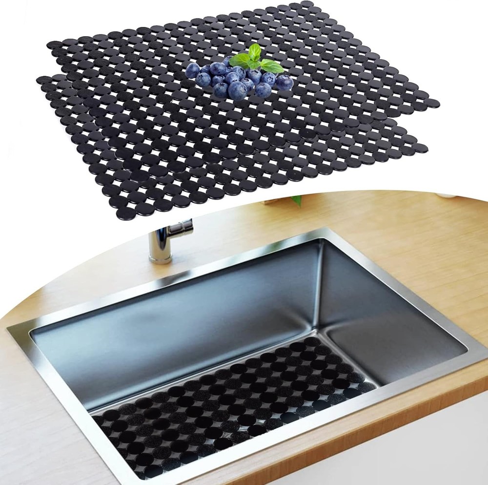 Sink Protectors Mat for Kitchen Sink - Adjustable Kitchen Sink Mat Fast