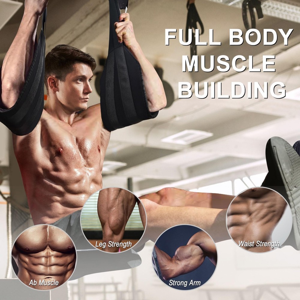 Ab Straps Pull up Bar Hanging Abdominal Sling Arm up Workout Support Training