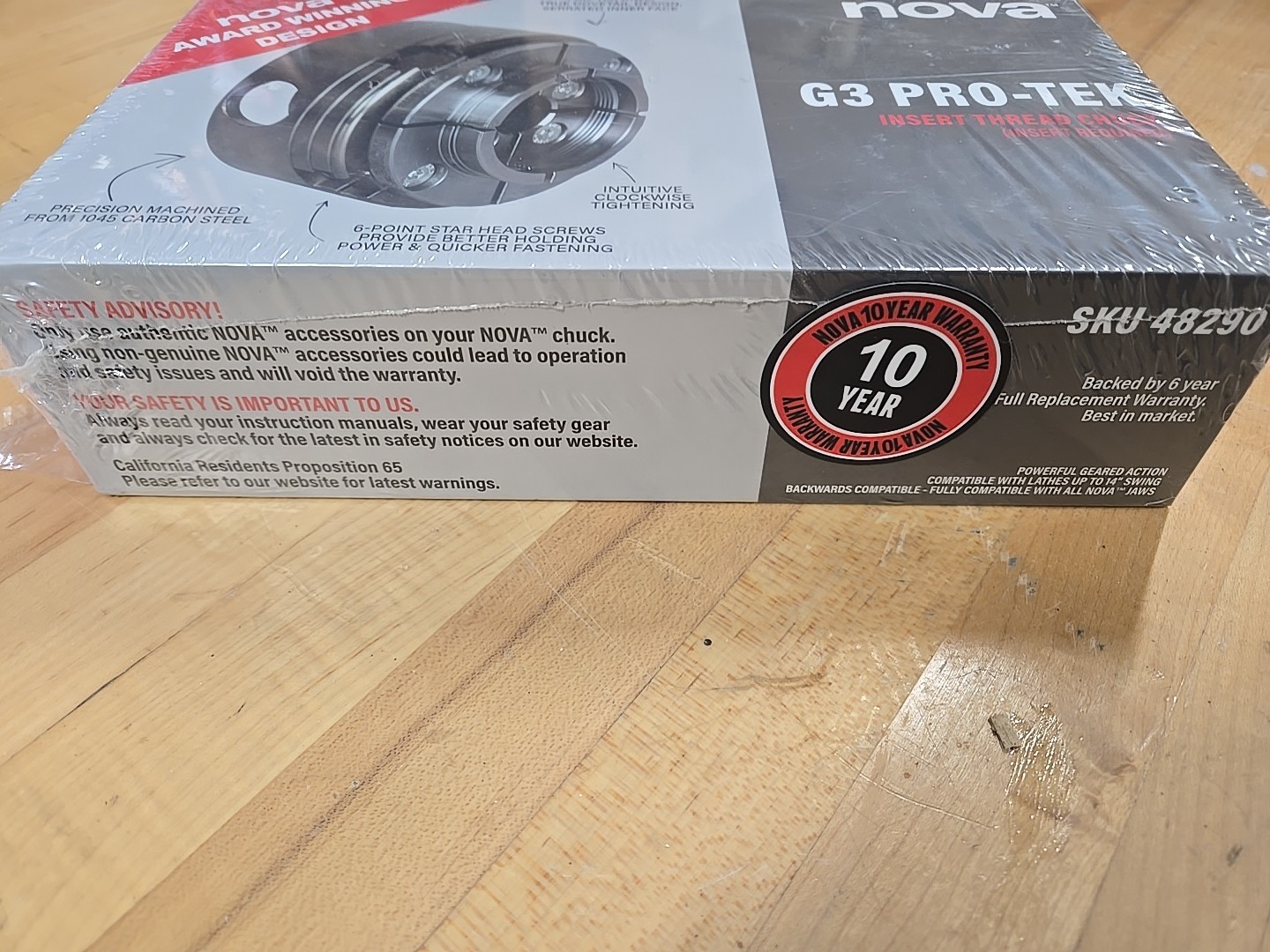 NEW! NOVA 48290 12-Piece PRO-TEK G3 Insert Type Wood Turning Chuck and Jaws Set