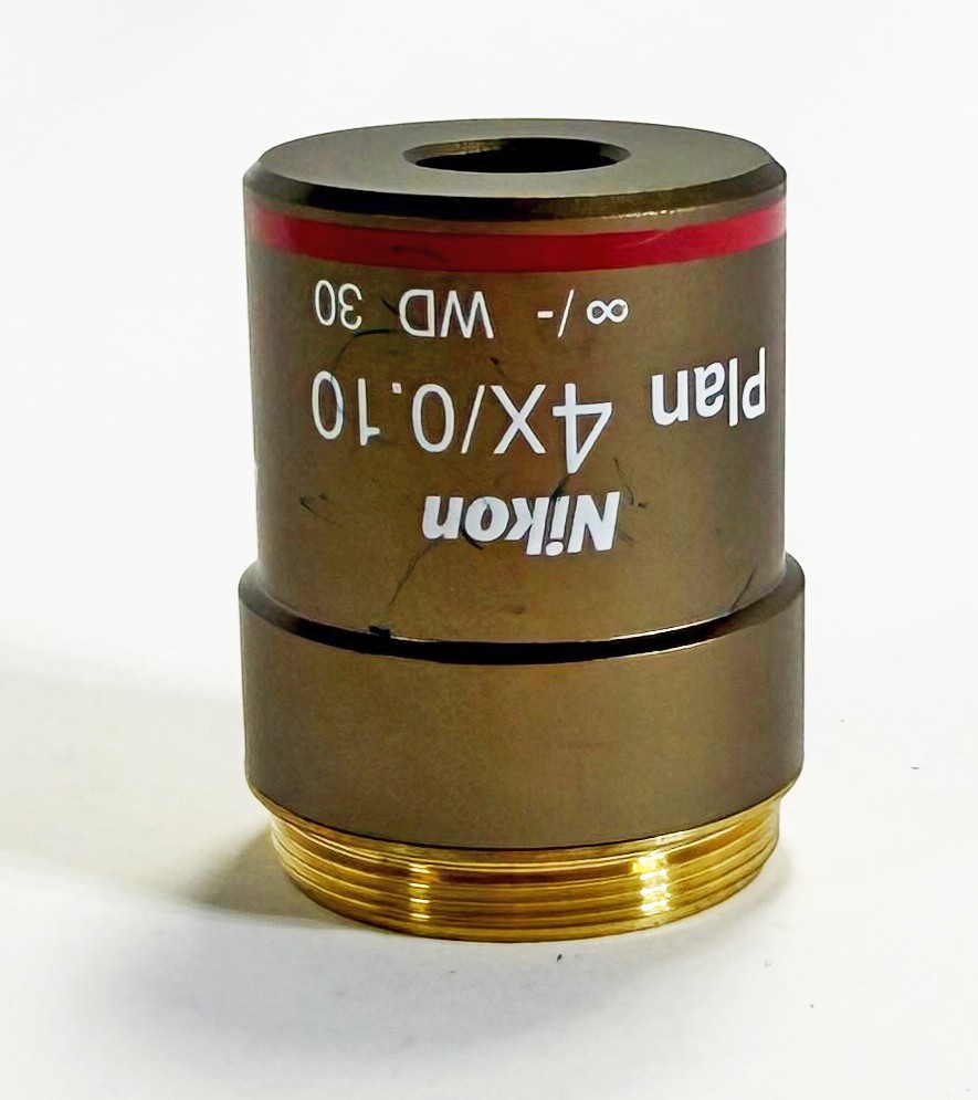 Nikon Plan 4x/0.10 ∞/- WD 30 Microscope Objective Eclipse 55i